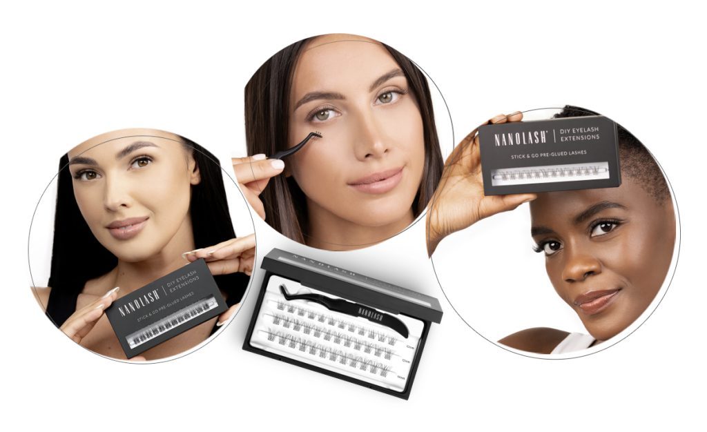 Gjør-det-selv forhåndslimte øyevipper nanolash